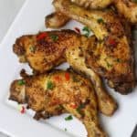 Easy baked chicken legs. moist and crispy baked chicken legs
