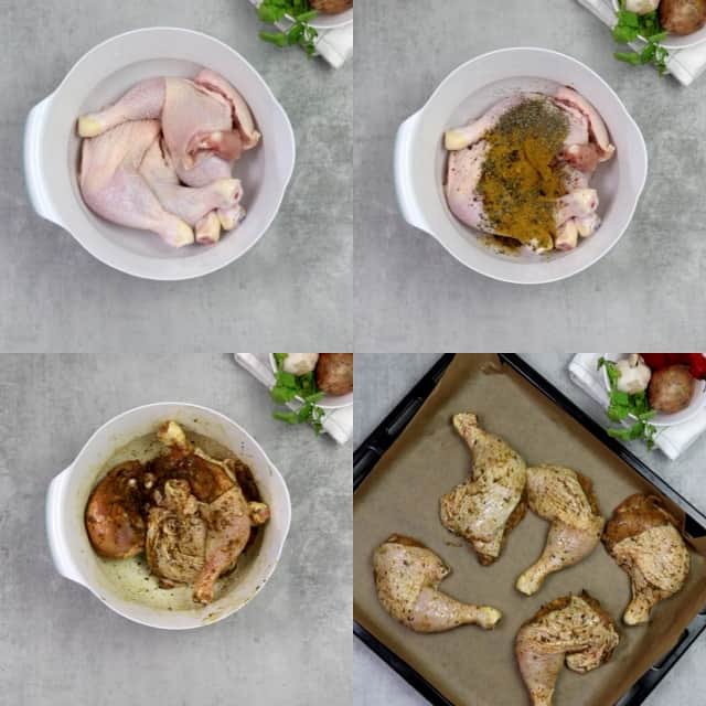step by step easy baked chicken legs