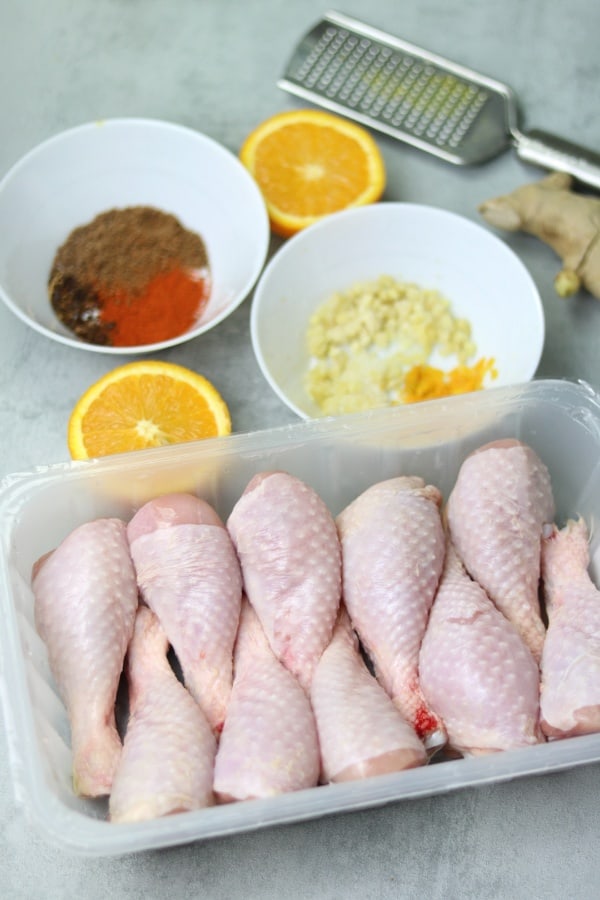 ingredients for orange chicken