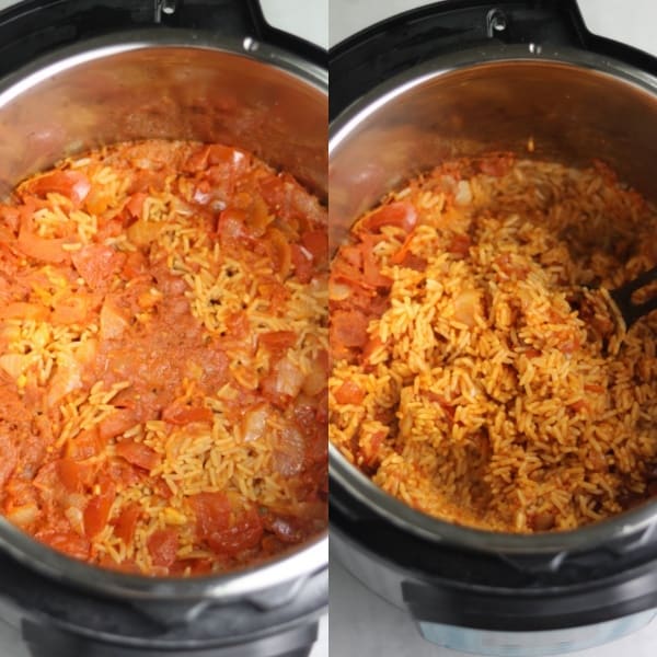 cooked instant pot spanish rice