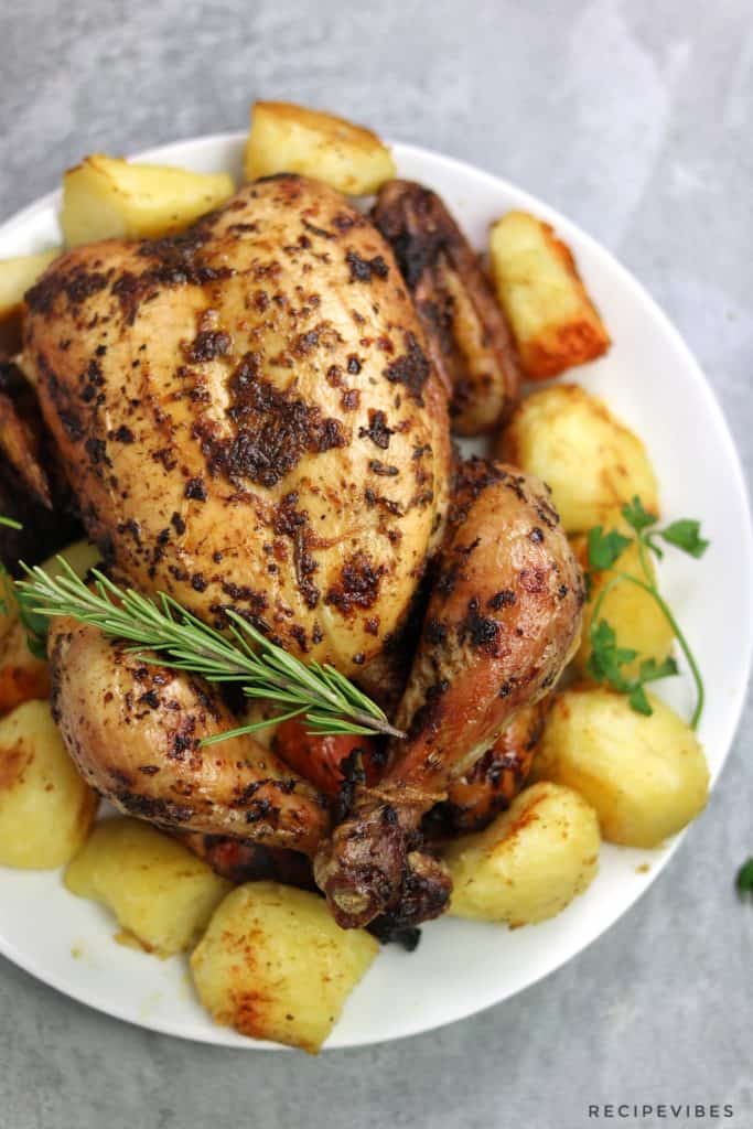 simple whole roasted chicken