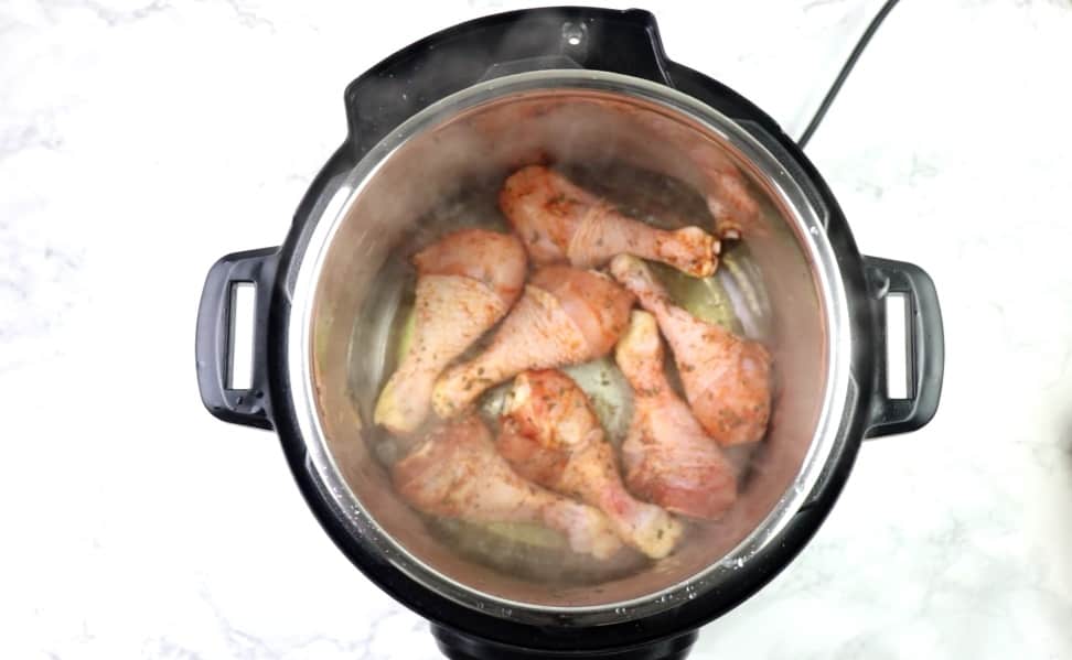 7 pieces of chicken in instant pot to be browned