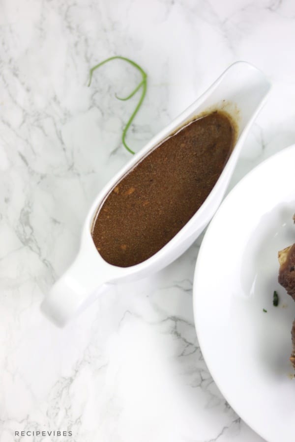 gravy made from lamb chops drippings