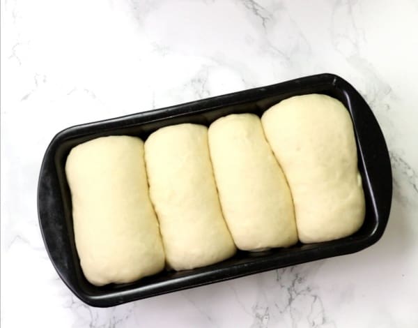 second proofing. Dough ready to go in the oven