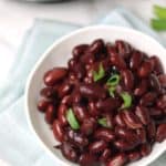 Instant pot kidney beans in cream plate