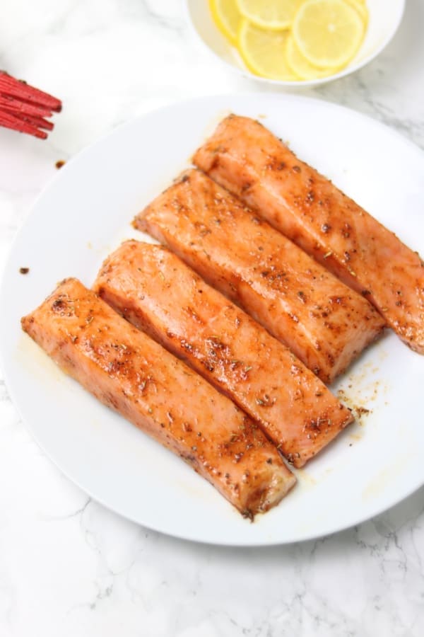 Marinated salmon