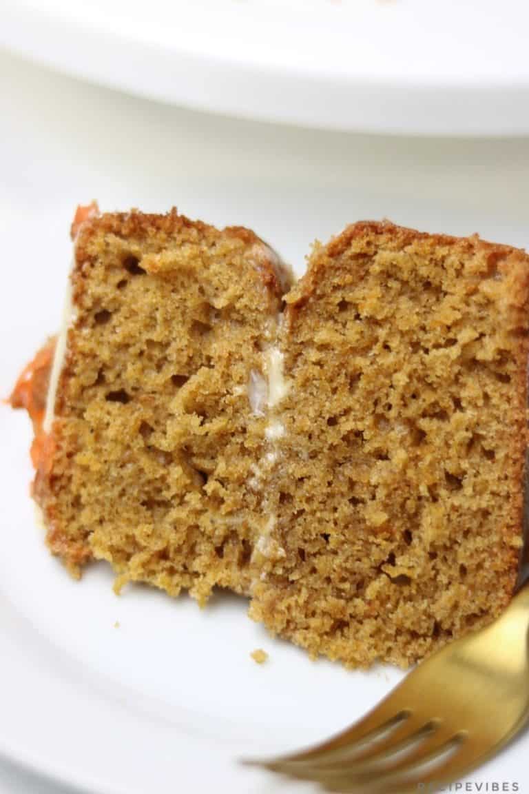 carrot cake on white plate