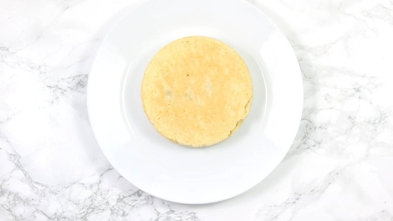 Instant Pot Vanilla cake on a white plate