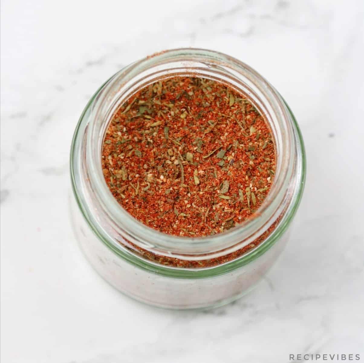 chicken seasoning in a spice jar.