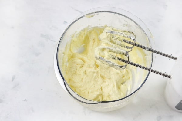creamed butter and sugar in mixing bowl.