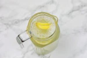 juice and slices of lemon added in pitcher.