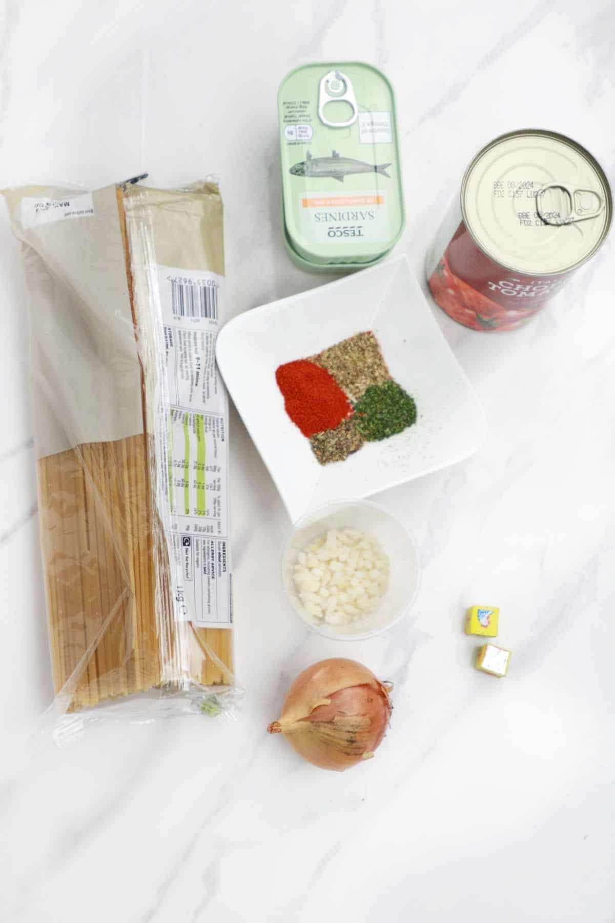 ingredients for the recipe displayed.