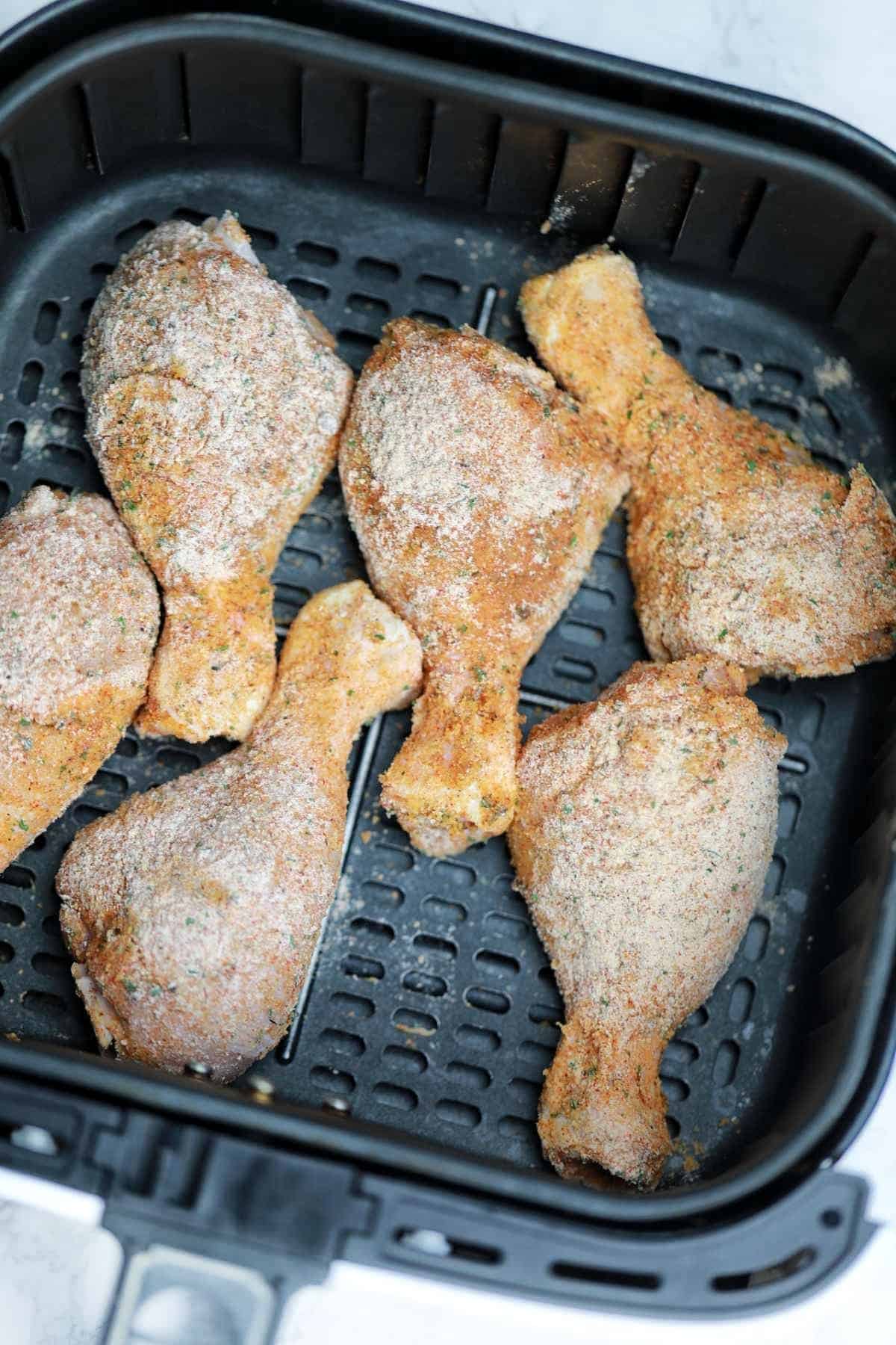 breaded chicken drumsticks in air fryer.