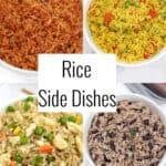 4 rice dishes in a picture.