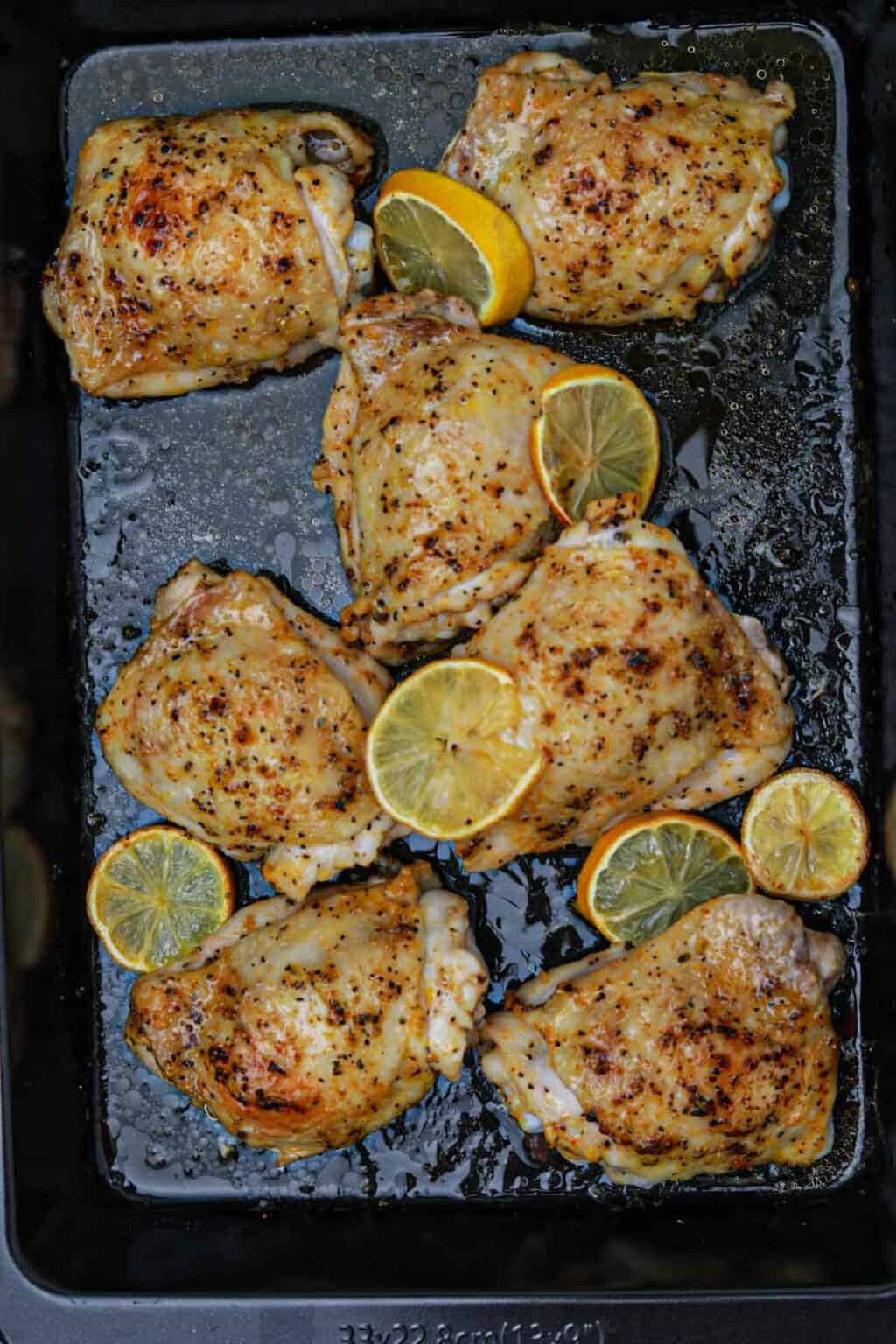 Baked Lemon Chicken Thighs Recipe - Recipe Vibes