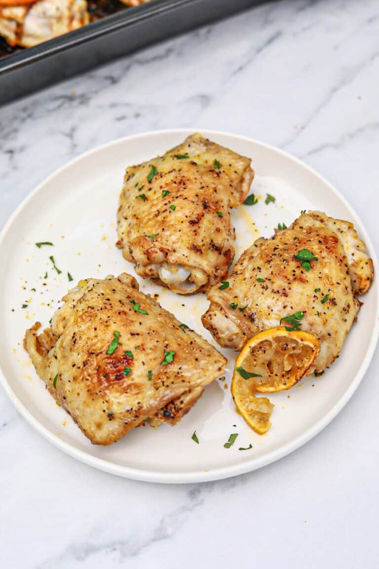 Baked Lemon Chicken Thighs Recipe Recipe Vibes