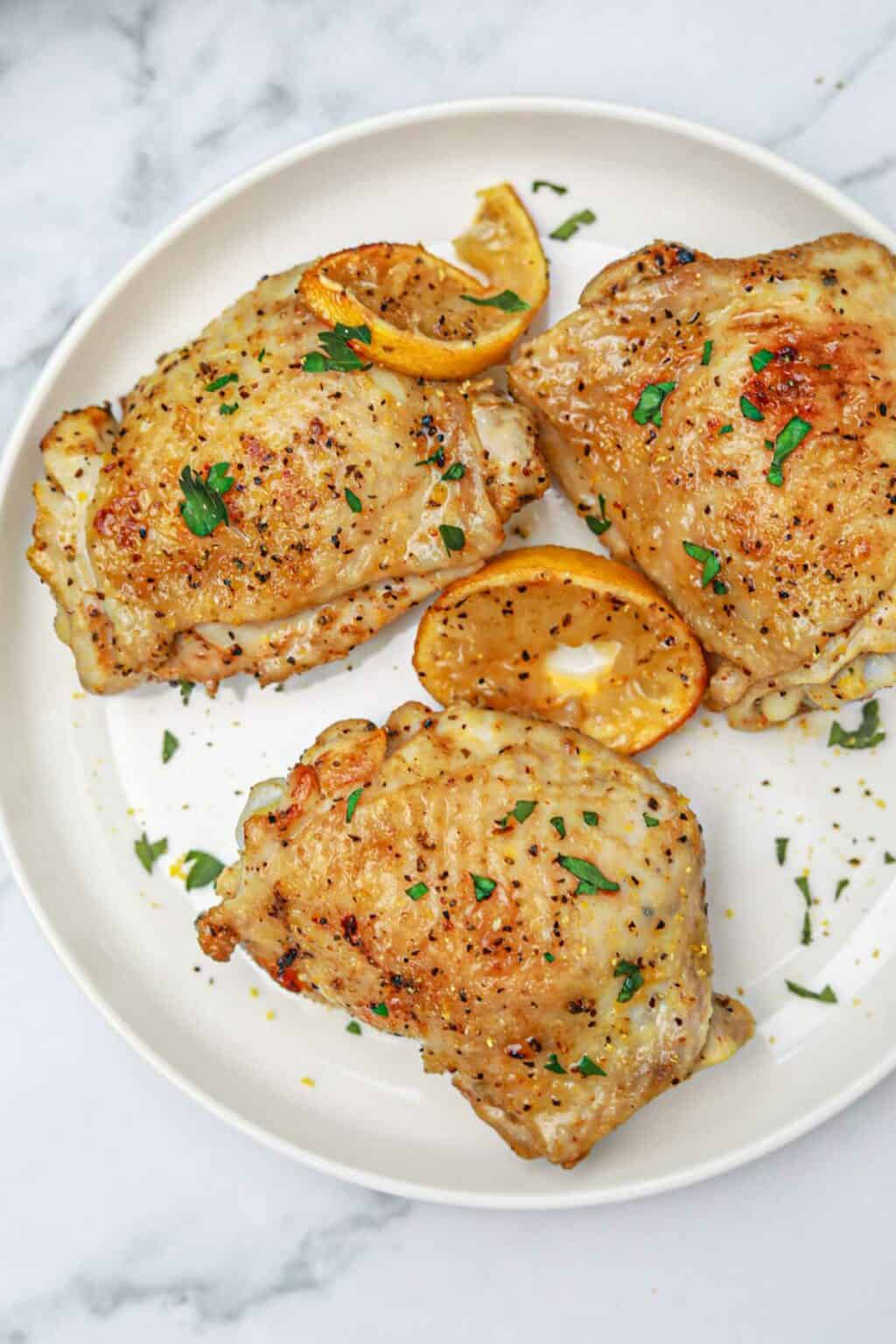 Baked Lemon Chicken Thighs Recipe Recipe Vibes