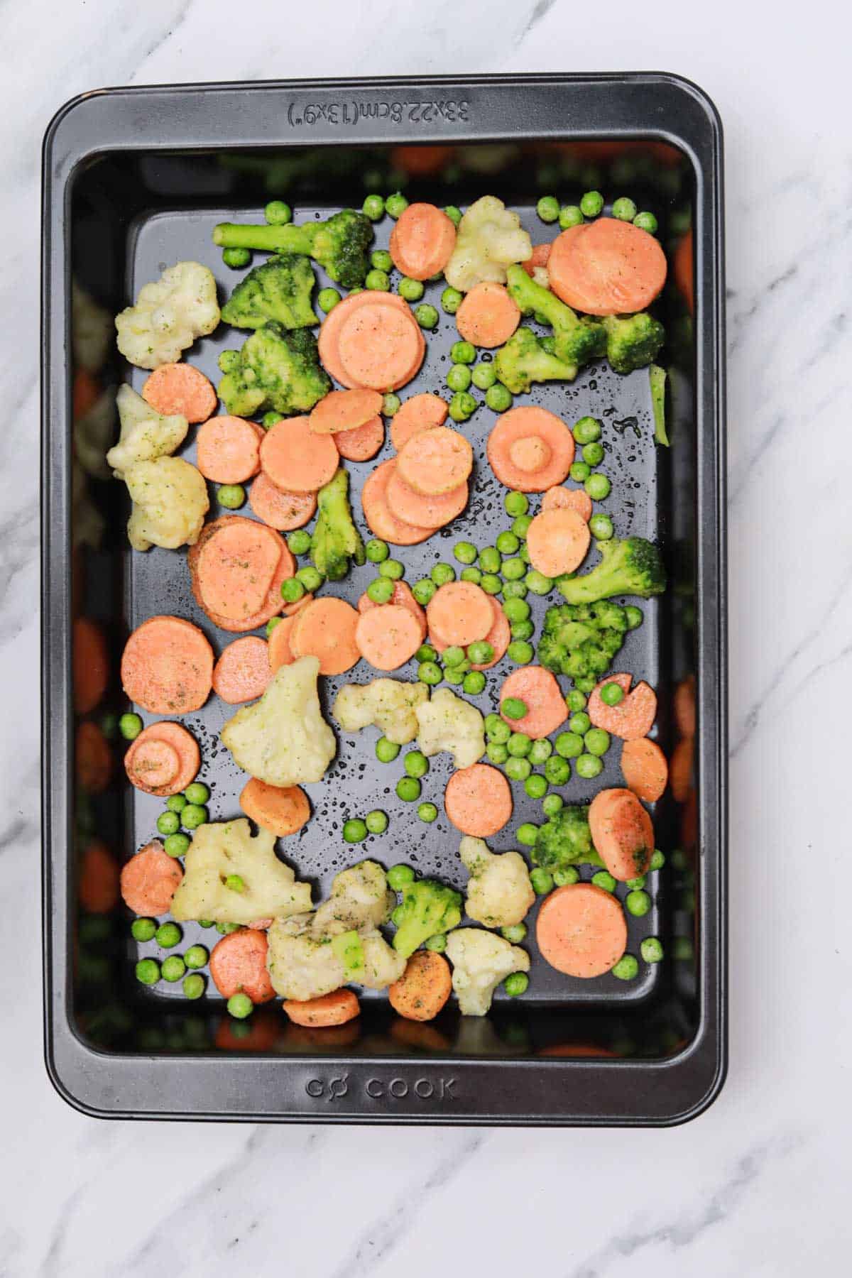 Transferred to a baking tray.