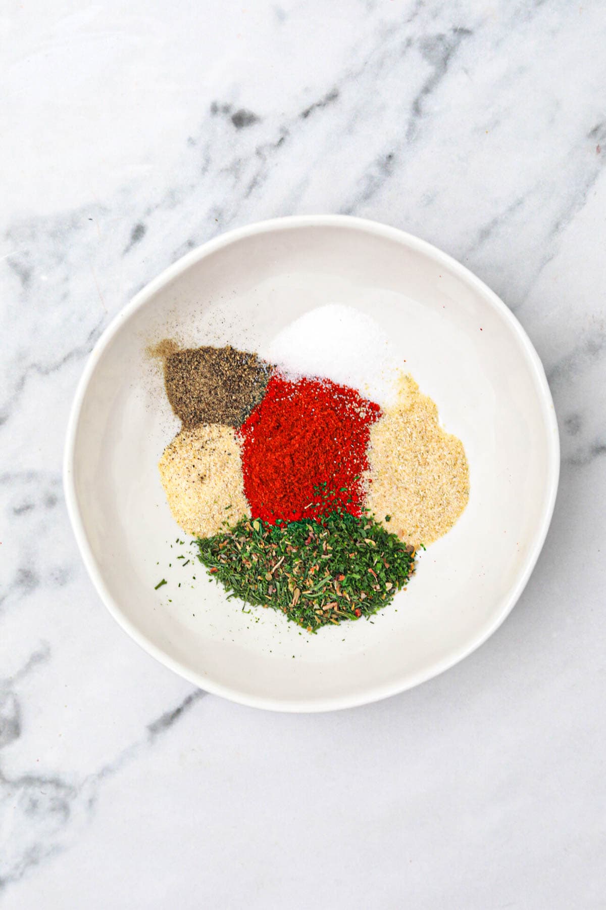 all the ingredients in a bowl.