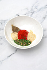 vegetable seasoning ingredients in a bowl.