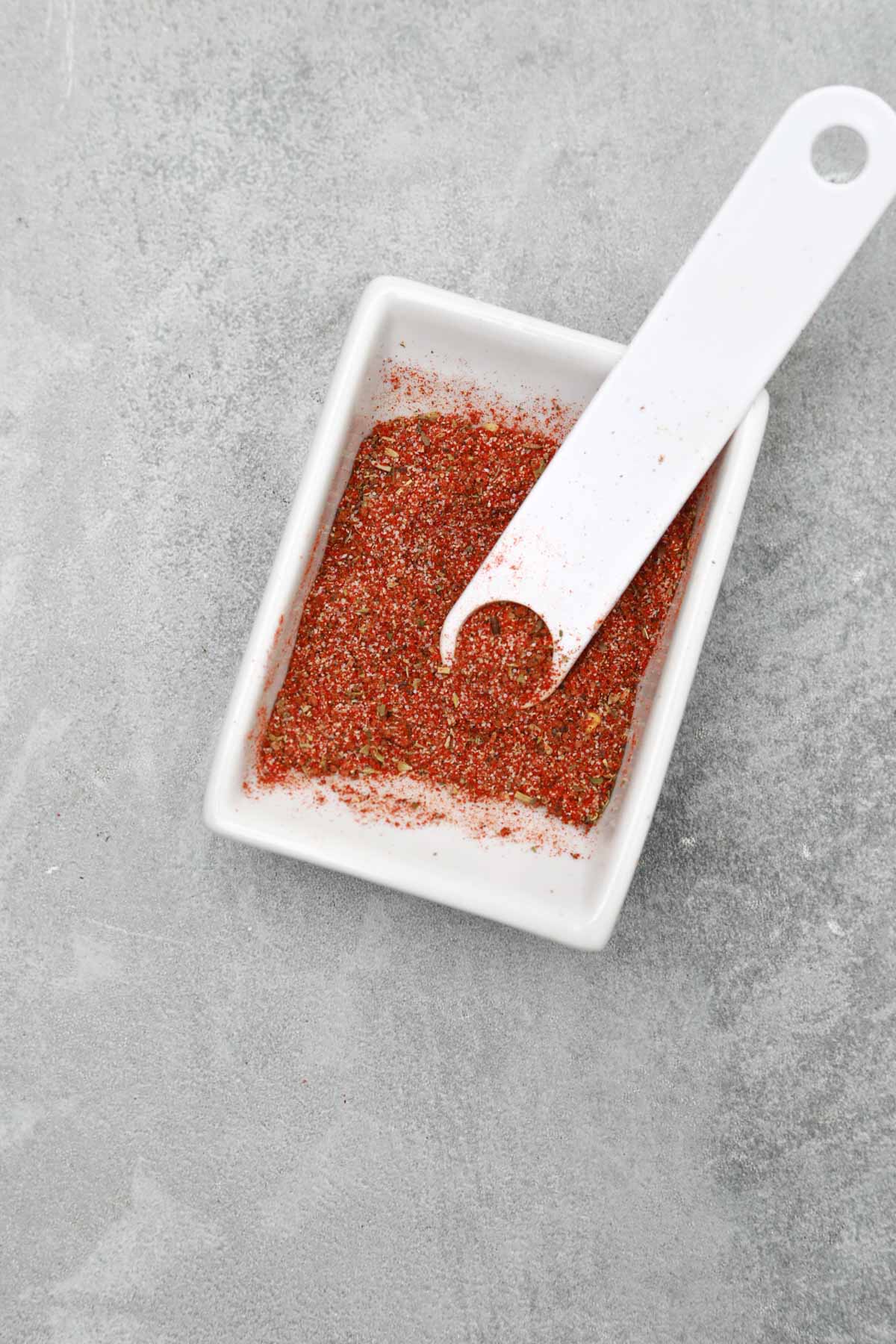 the seasoning in a small container.