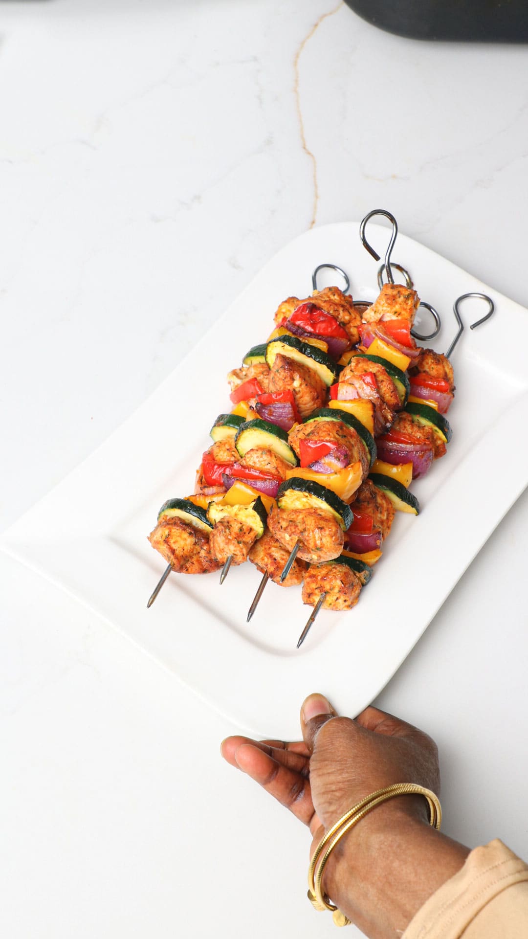 Cooked and served on a plate.