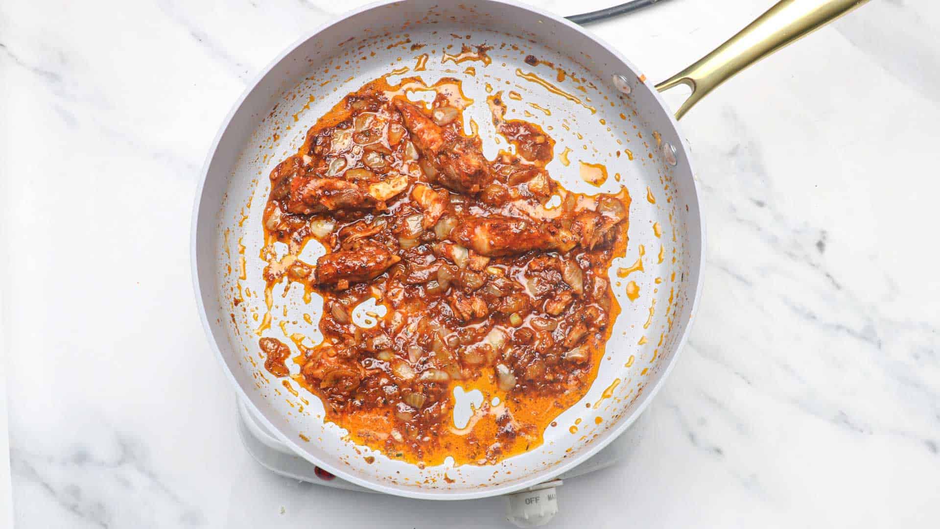 mackerel added to the pot.