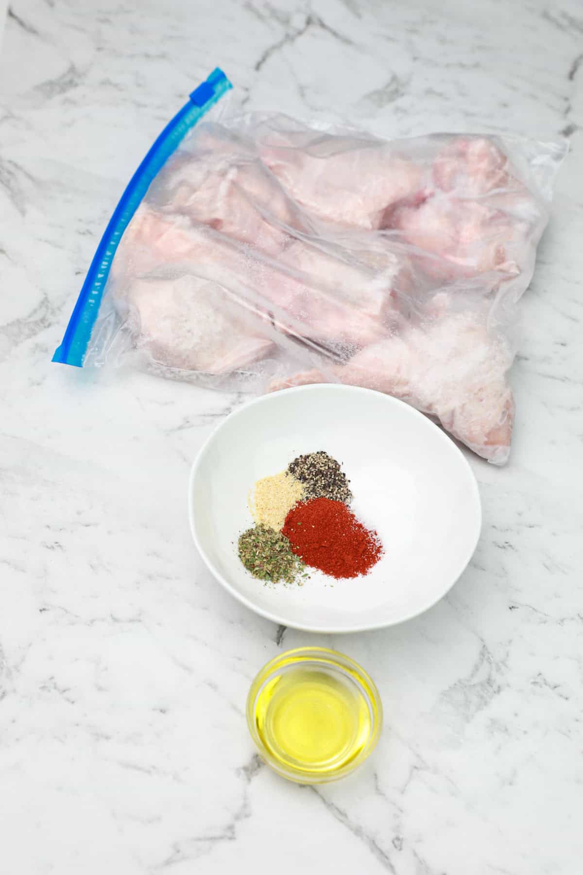 ingredients displayed on a table.