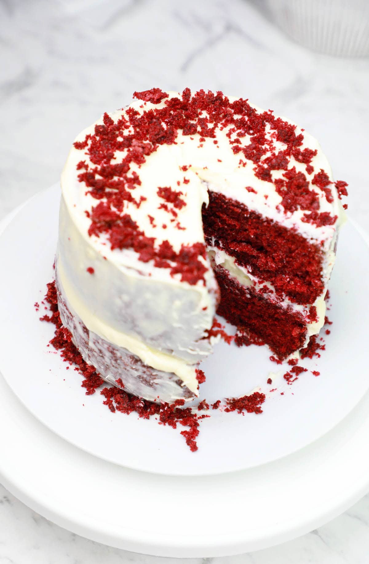 layer red velvet cake.